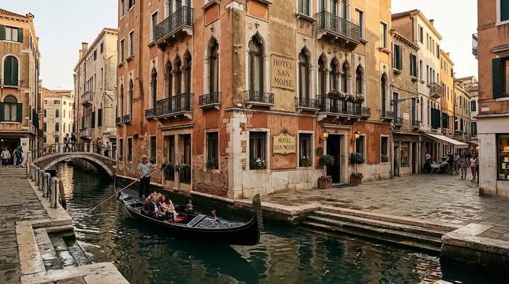 Hotel San Moise beside the San Moisè Canal in Venice’s San Marco district