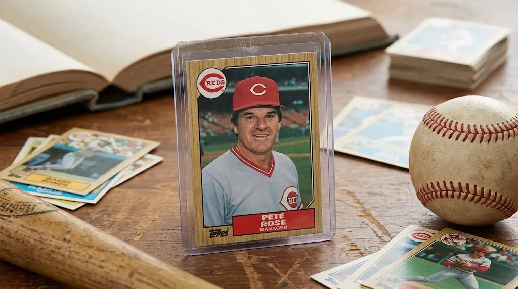 Topps 1987 Pete Rose Cincinnati Reds baseball card for collectors