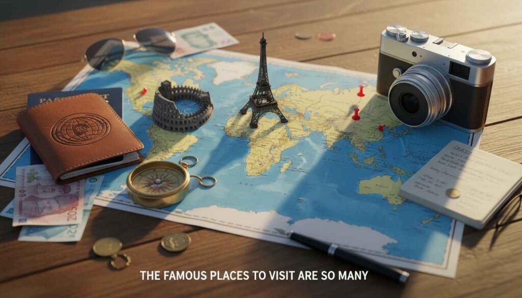 the famous places to visit are so many